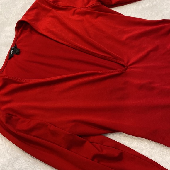 Dark red low cut body suit. - Picture 3 of 3